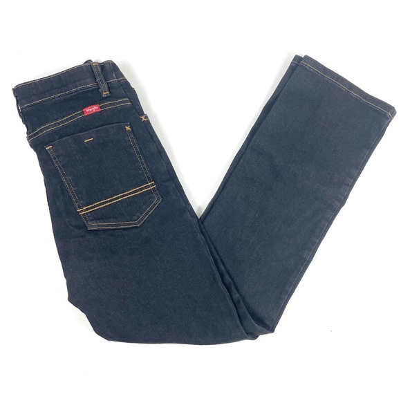 Wrangler Flex Jeans Straight Leg Dark Denim 16 Regular - Picture 1 of 10